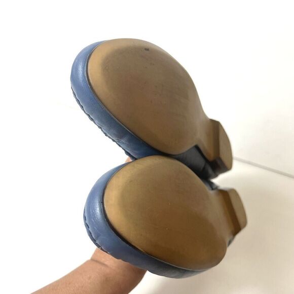 Trotters Flats Womens 11 N Blue Faux Leather Penny Loafer Comfort Casual Slip On - Picture 5 of 11